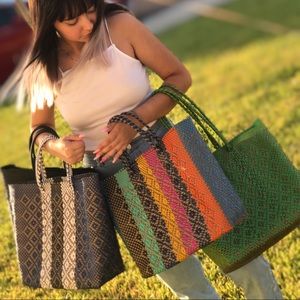 Handmade Mexican tote. Easy to clean and disinfect